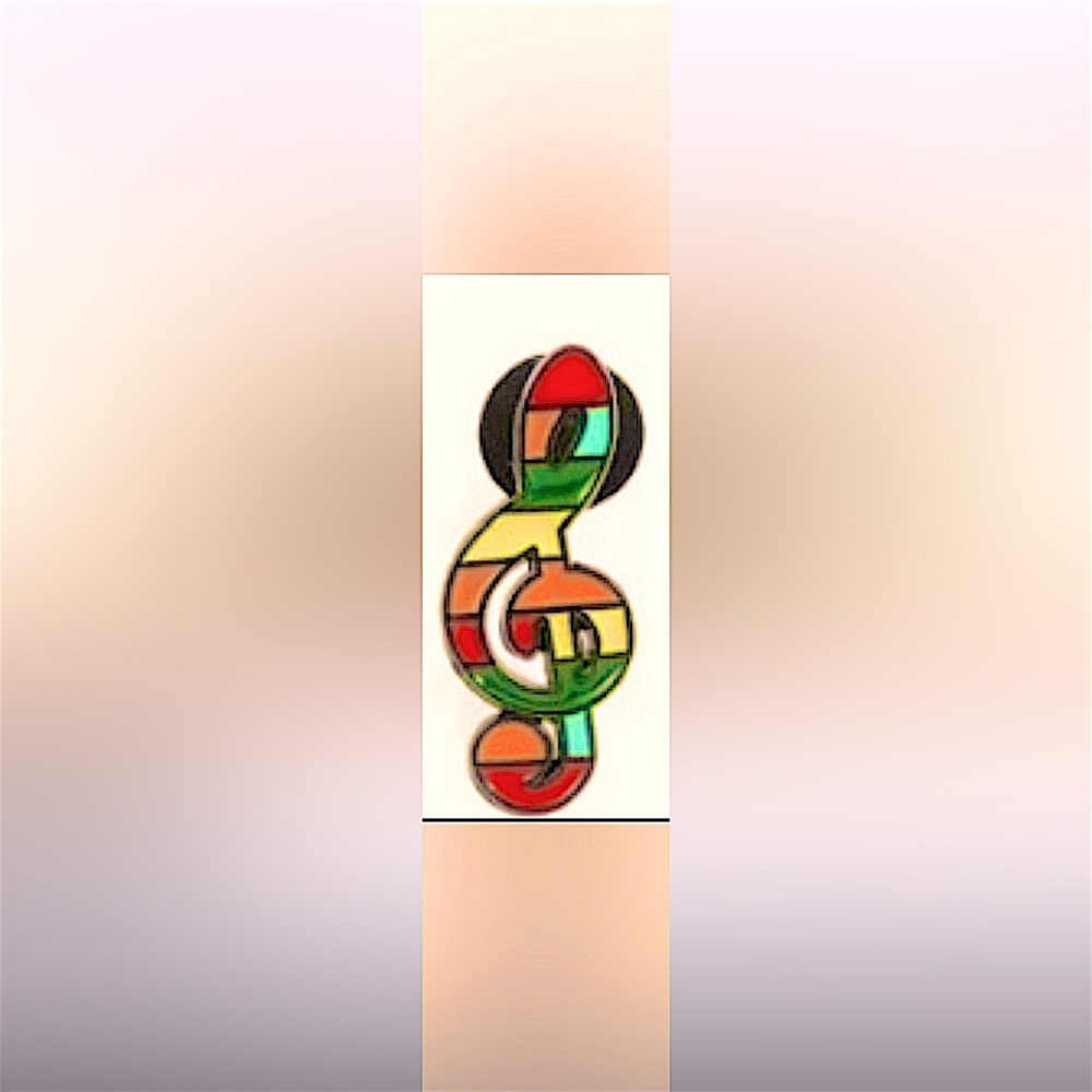1 LGBTQ+ Subtle Gay Pride Flag Musical Treble Clef🎼 Shaped Pin
